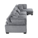Homelegance - Traverse 4 Piece Modular Sectional with Reversible Chaise - 8555GY*CR2ACVC - GreatFurnitureDeal