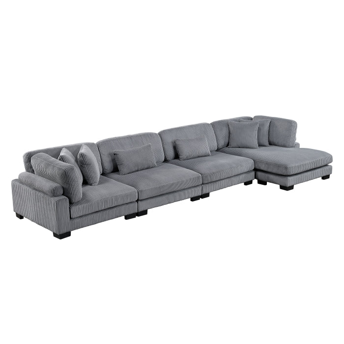 Homelegance - Traverse 4 Piece Modular Sectional with Reversible Chaise - 8555GY*CR2ACVC