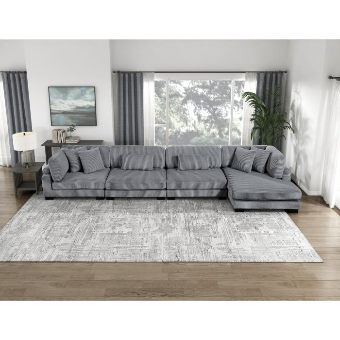Homelegance - Traverse 4 Piece Modular Sectional with Reversible Chaise - 8555GY*CR2ACVC