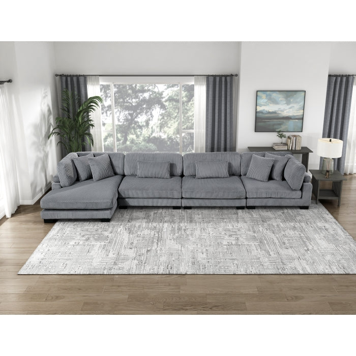 Homelegance - Traverse 4 Piece Modular Sectional with Reversible Chaise - 8555GY*CR2ACVC