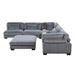 Homelegance - Traverse 6 Piece Modular Sectional with Ottoman - 8555GY*6OT - GreatFurnitureDeal