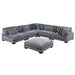 Homelegance - Traverse 6 Piece Modular Sectional with Ottoman - 8555GY*6OT - GreatFurnitureDeal