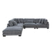Homelegance - Traverse 5 Piece Modular Sectional with Ottoman - 8555GY*5OT - GreatFurnitureDeal