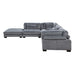 Homelegance - Traverse 5 Piece Modular Sectional with Ottoman - 8555GY*5OT - GreatFurnitureDeal