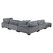 Homelegance - Traverse 5 Piece Modular Sectional with Ottoman - 8555GY*5OT - GreatFurnitureDeal