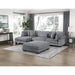 Homelegance - Traverse 4 Piece Modular Sectional with Reversible Chaise and Ottoman - 8555GY*CRACVCOT - GreatFurnitureDeal