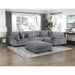 Homelegance - Traverse 5 Piece Modular Sectional with Ottoman - 8555GY*3CRACOT - GreatFurnitureDeal