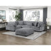 Homelegance - Traverse 5 Piece Modular Sectional with Ottoman - 8555GY*3CRACOT - GreatFurnitureDeal
