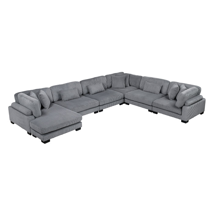 Homelegance - Traverse 6 Piece Modular Sectional with Reversible Chaise - 8555GY*2CR3ACVC - GreatFurnitureDeal