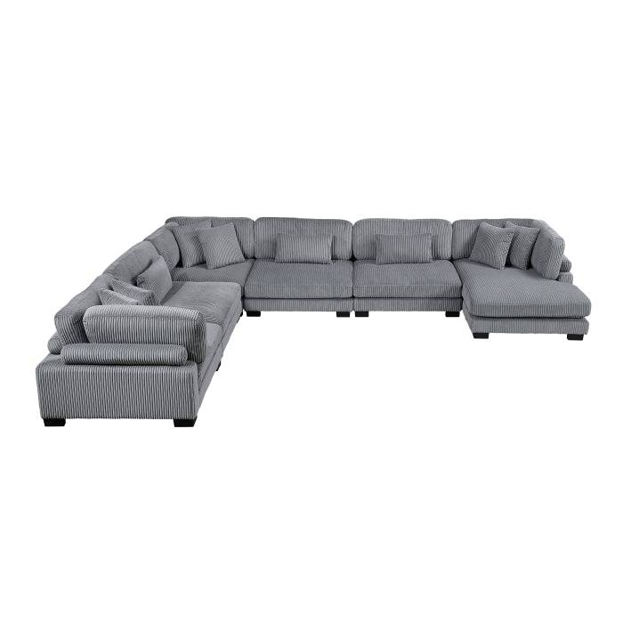 Homelegance - Traverse 6 Piece Modular Sectional with Reversible Chaise - 8555GY*2CR3ACVC - GreatFurnitureDeal