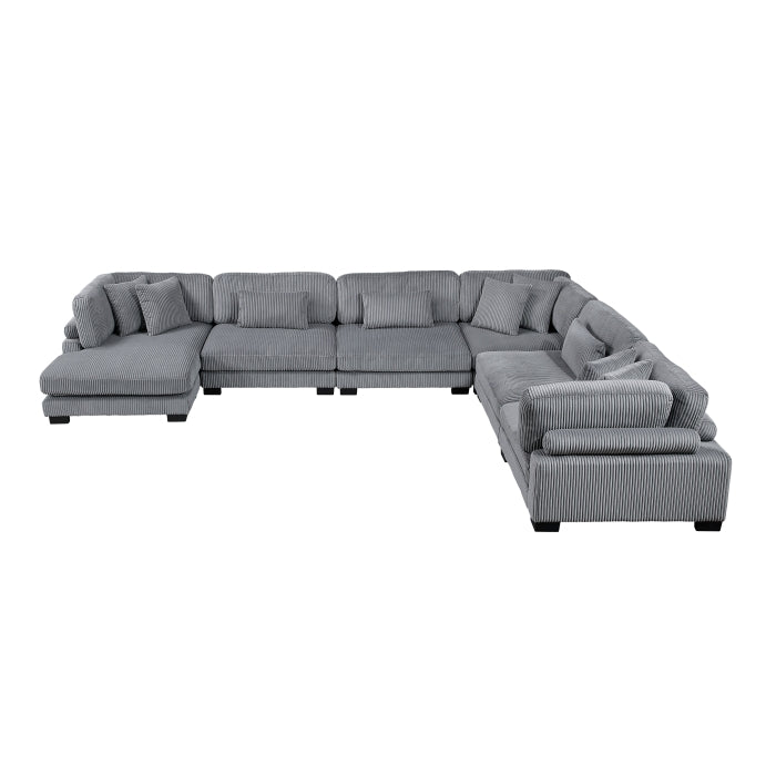 Homelegance - Traverse 6 Piece Modular Sectional with Reversible Chaise - 8555GY*2CR3ACVC