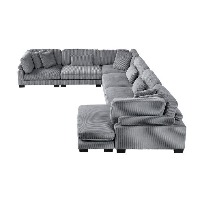Homelegance - Traverse 6 Piece Modular Sectional with Reversible Chaise - 8555GY*2CR3ACVC