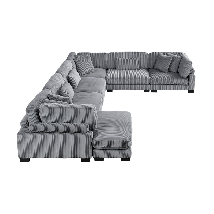 Homelegance - Traverse 6 Piece Modular Sectional with Reversible Chaise - 8555GY*2CR3ACVC