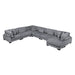 Homelegance - Traverse 6 Piece Modular Sectional with Reversible Chaise - 8555GY*2CR3ACVC - GreatFurnitureDeal