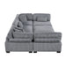 Homelegance - Traverse 6 Piece Modular Sectional with Ottoman - 8555GY*6OT - GreatFurnitureDeal