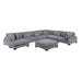 Homelegance - Traverse 7 Piece Modular Sectional with Reversible Chaise and Ottoman - 8555GY*2CR3ACVCOT - GreatFurnitureDeal
