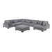 Homelegance - Traverse 7 Piece Modular Sectional with Reversible Chaise and Ottoman - 8555GY*2CR3ACVCOT - GreatFurnitureDeal