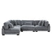 Homelegance - Traverse 4 Piece Modular Sectional - 8555GY*4SC - GreatFurnitureDeal