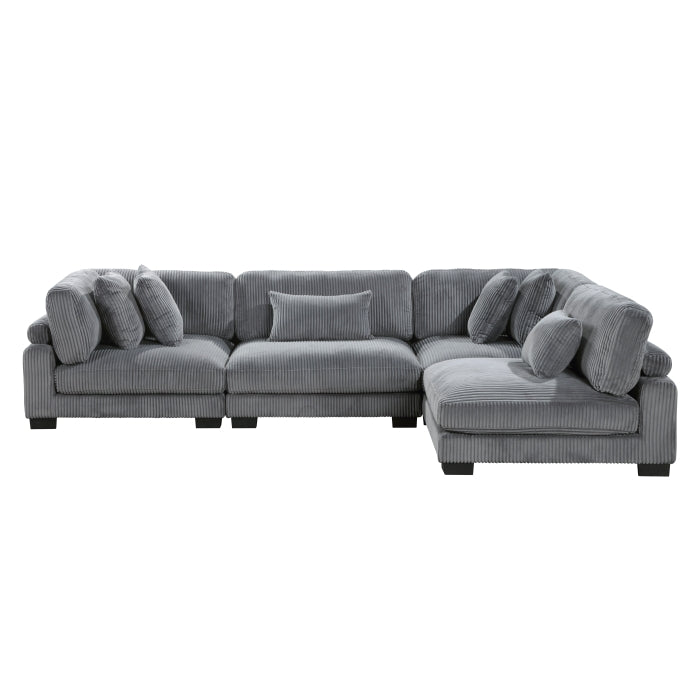 Homelegance - Traverse 4 Piece Modular Sectional - 8555GY*4SC - GreatFurnitureDeal