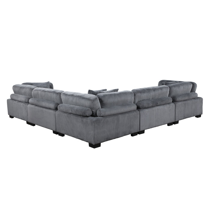 Homelegance - Traverse 5 Piece Modular Sectional - 8555GY*2AC3CR