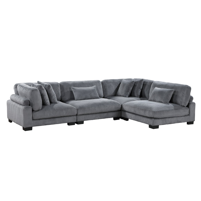 Homelegance - Traverse 4 Piece Modular Sectional - 8555GY*4SC - GreatFurnitureDeal