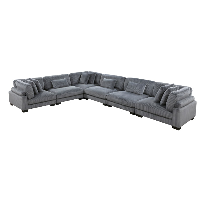 Homelegance - Traverse 6 Piece Modular Sectional - 8555GY*3CR3AC - GreatFurnitureDeal