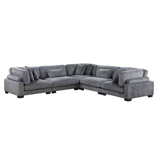 Homelegance - Traverse 5 Piece Modular Sectional - 8555GY*2AC3CR - GreatFurnitureDeal