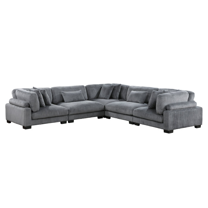 Homelegance - Traverse 5 Piece Modular Sectional - 8555GY*2AC3CR - GreatFurnitureDeal