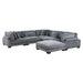 Homelegance - Traverse 6 Piece Modular Sectional with Ottoman - 8555GY*3CR2ACOT - GreatFurnitureDeal