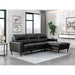 Homelegance - Lewes 2 Piece Sectional with Right Chaise in Black - 8566BLK*SC - GreatFurnitureDeal