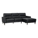 Homelegance - Lewes 2 Piece Sectional with Right Chaise in Black - 8566BLK*SC - GreatFurnitureDeal