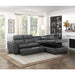 Homelegance - Barre 2 Piece Sectional with Pull-out Bed in Gray - 8567GY*SC - GreatFurnitureDeal
