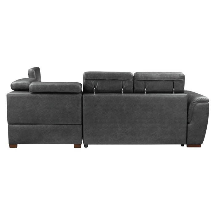 Homelegance - Barre 2 Piece Sectional with Pull-out Bed in Gray - 8567GY*SC - GreatFurnitureDeal