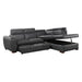 Homelegance - Barre 2 Piece Sectional with Pull-out Bed in Gray - 8567GY*SC - GreatFurnitureDeal