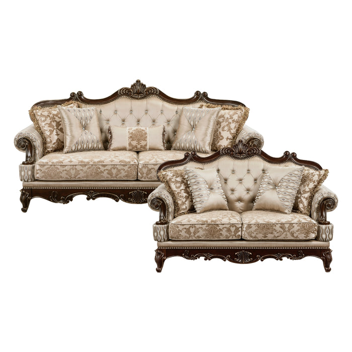 Homelegance - Balthasar 2 Piece Sofa Set in Brown - 8570*2