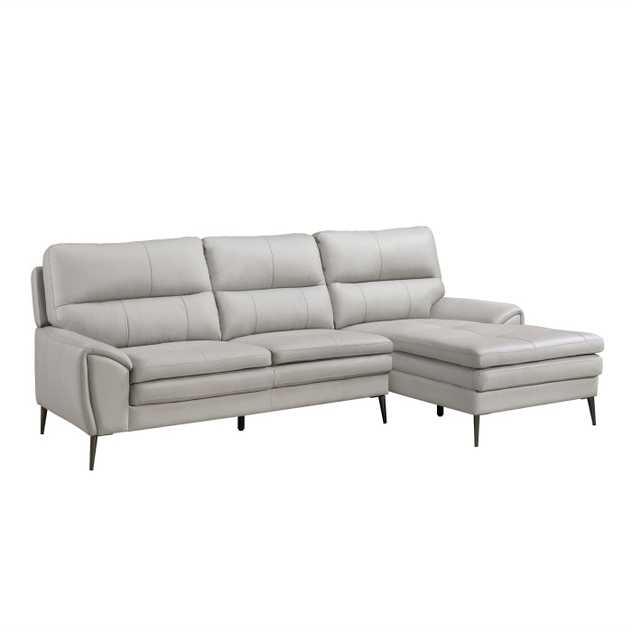 Homelegance - Essex 2 Piece Sectional with Right Chaise in Gray - 8577GY*SC - GreatFurnitureDeal