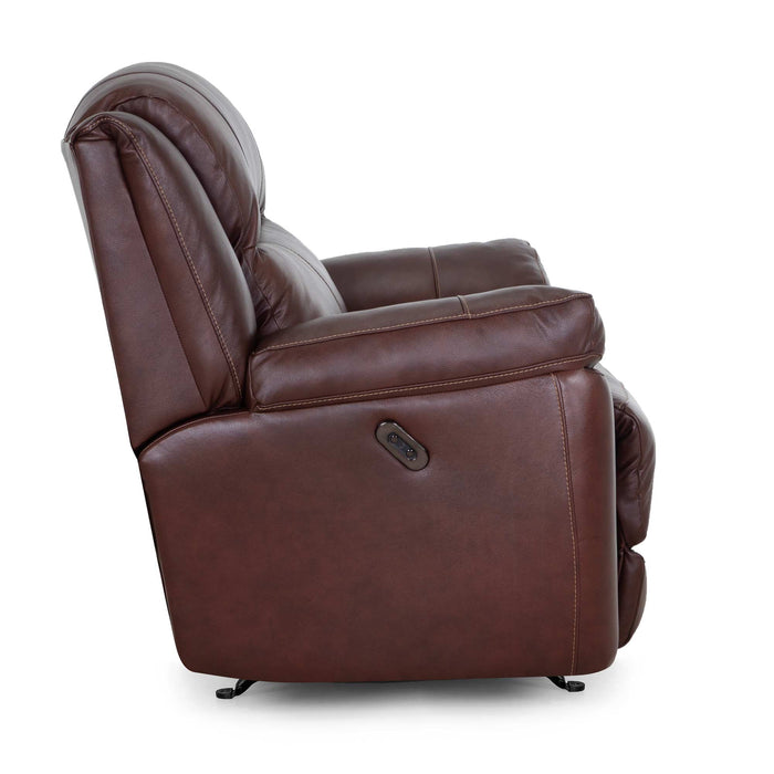 Franklin Furniture - 8578 Lancaster Leather Power Rocker Recliner w/ Integrated USB Port in Capri Chestnut - 8578-LM 87-10 - GreatFurnitureDeal