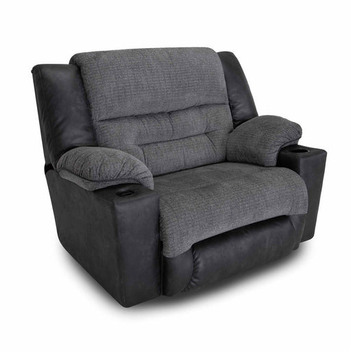 Franklin Furniture - 8592 Grant Rocker Recliner w/ Cupholder in Silverton Charcoal - 8592-1813-10 DT1935W-17/3826-04 - GreatFurnitureDeal