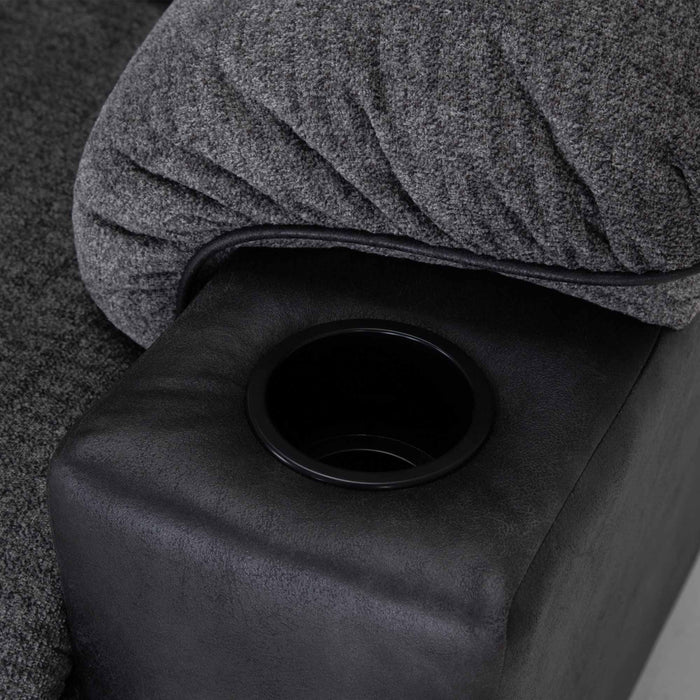 Franklin Furniture - 8592 Grant Rocker Recliner w/ Cupholder in Silverton Charcoal - 8592-1813-10 DT1935W-17/3826-04 - GreatFurnitureDeal