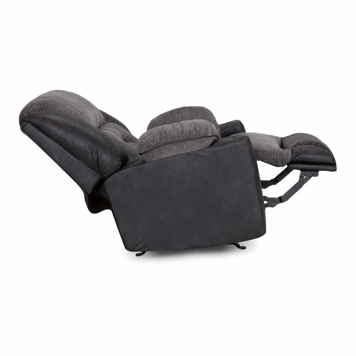 Franklin Furniture - 8592 Grant Rocker Recliner w/ Cupholder in Silverton Charcoal - 8592-1813-10 DT1935W-17/3826-04 - GreatFurnitureDeal