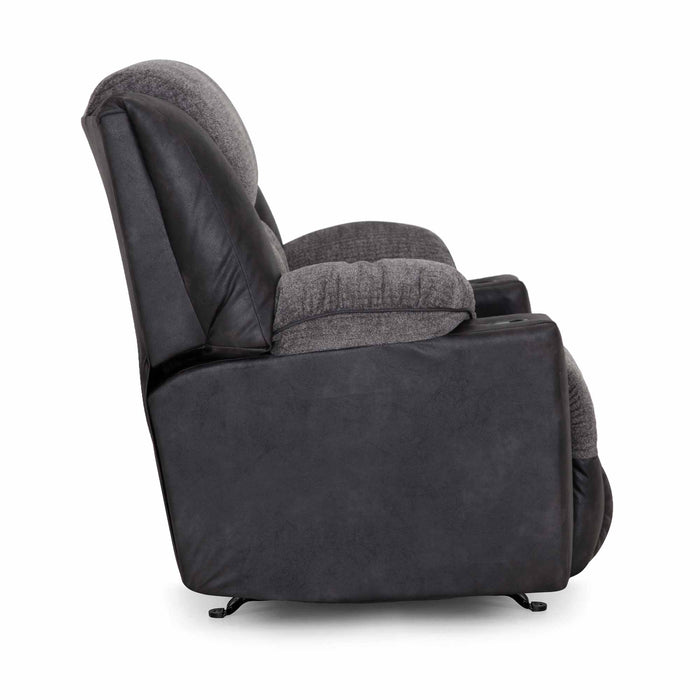 Franklin Furniture - 8592 Grant Rocker Recliner w/ Cupholder in Silverton Charcoal - 8592-1813-10 DT1935W-17/3826-04 - GreatFurnitureDeal