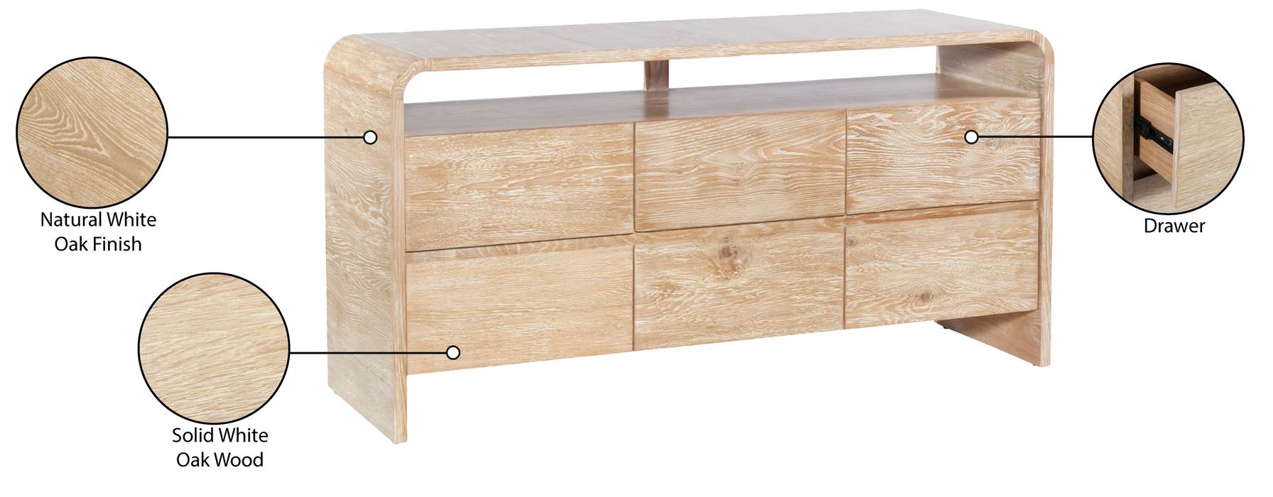 Meridian Furniture - Cresthill Natural Oak Wood Dresser - 862-D - GreatFurnitureDeal