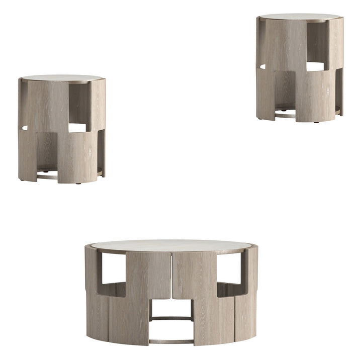 ART Furniture - Rhodes 3 Piece Occasional Table Set in Weathered White - 866302-305-2264