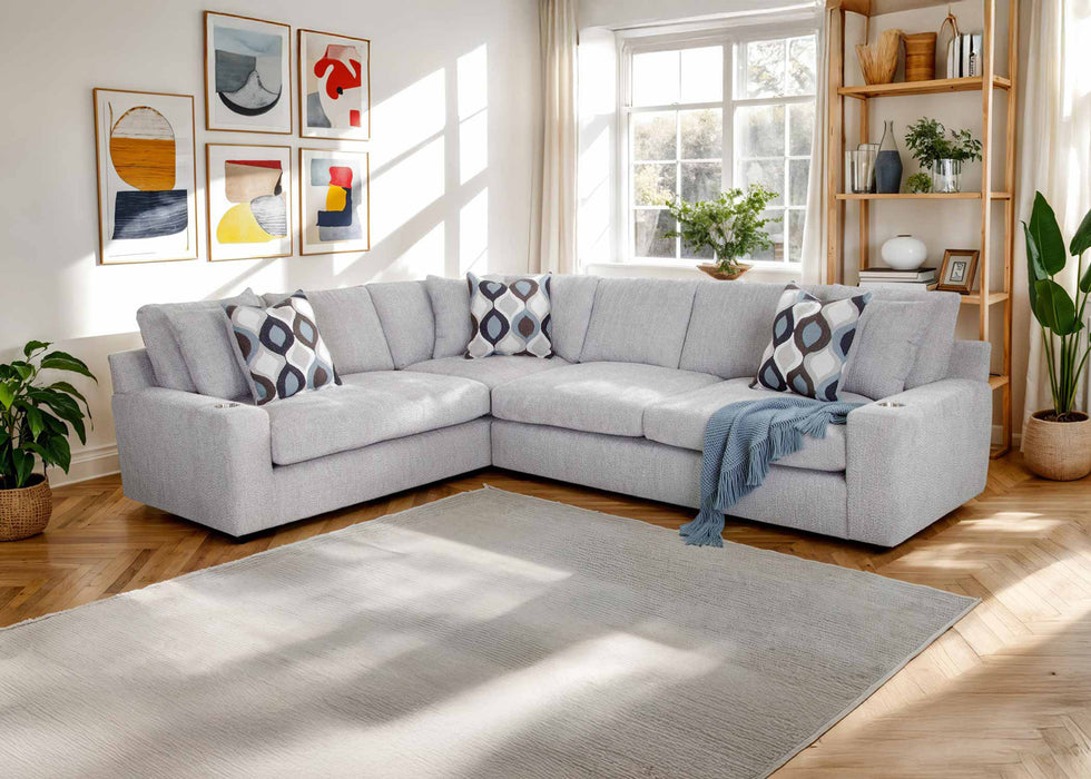 Franklin Furniture - 866 Venus 2 Piece Sectional Sofa in Blast N Dove - 86649-86628-DOVE - GreatFurnitureDeal
