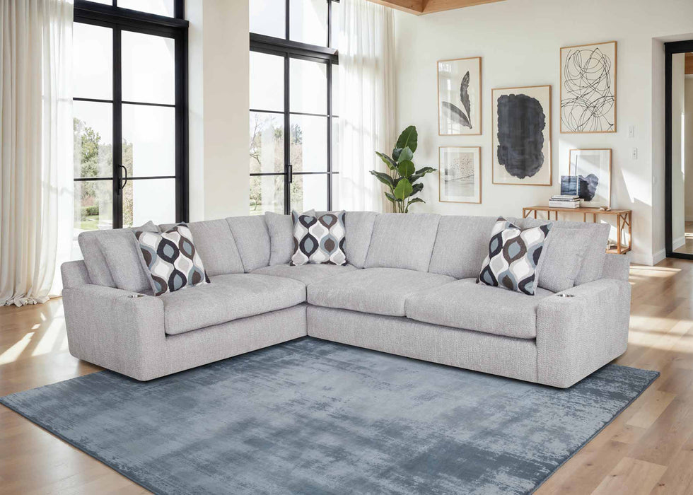 Franklin Furniture - 866 Venus 2 Piece Sectional Sofa in Blast N Dove - 86649-86628-DOVE - GreatFurnitureDeal