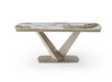 ESF Furniture - 93 - 5 Piece Dining Table Set in Golden Champagne - 93DININGTABLE-5SET - GreatFurnitureDeal