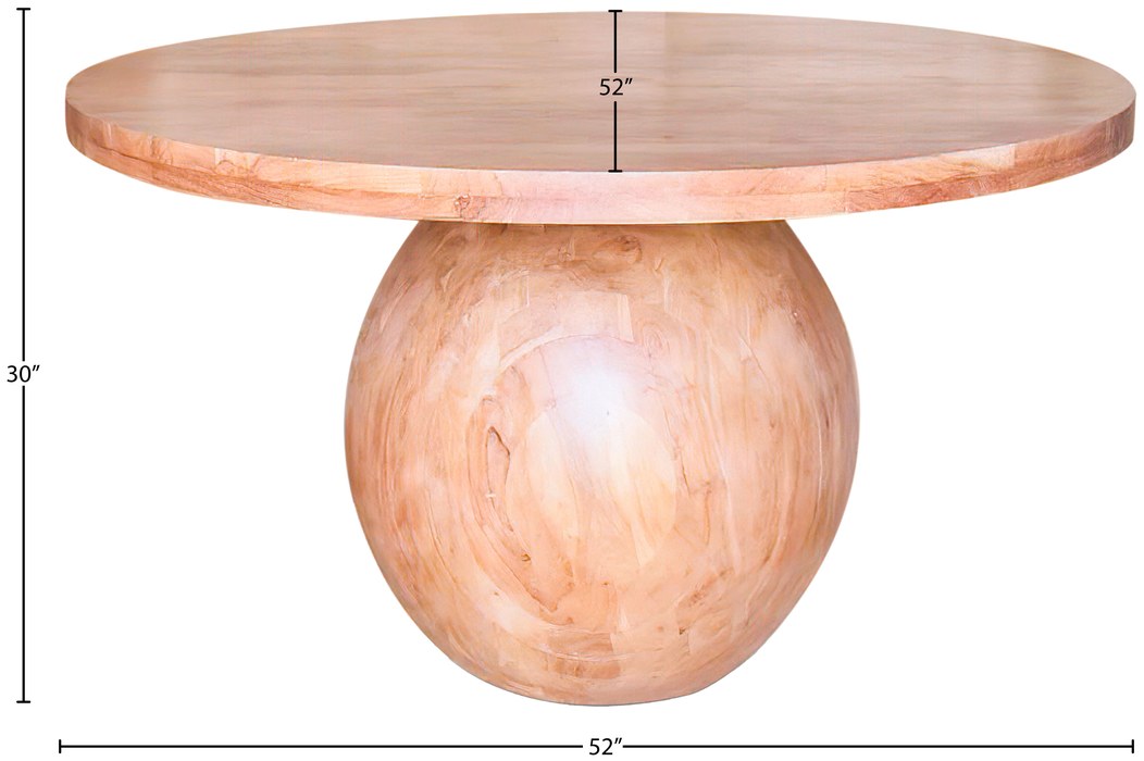 Meridian Furniture - Halton 52" Natural Acacia Wood Dining Table - 875-T - GreatFurnitureDeal