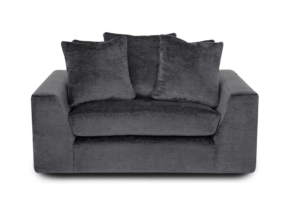 Franklin Furniture - Haswell Chair with Matching Ottoman in Charcoal - 87688-87618-2SET - GreatFurnitureDeal