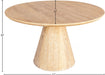 Meridian Furniture - Linette 52" White Oak Wood Dining Table - 877-T - GreatFurnitureDeal