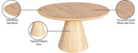 Meridian Furniture - Linette 52" White Oak Wood Dining Table - 877-T - GreatFurnitureDeal
